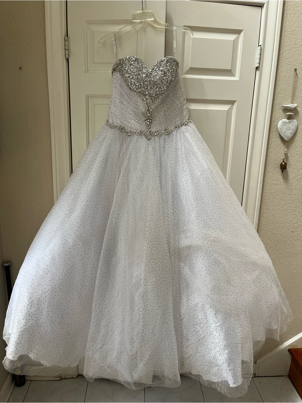 PC Maryās Sparkling White Ball/wedding/quinceanera Gown with Beaded Bodice 8